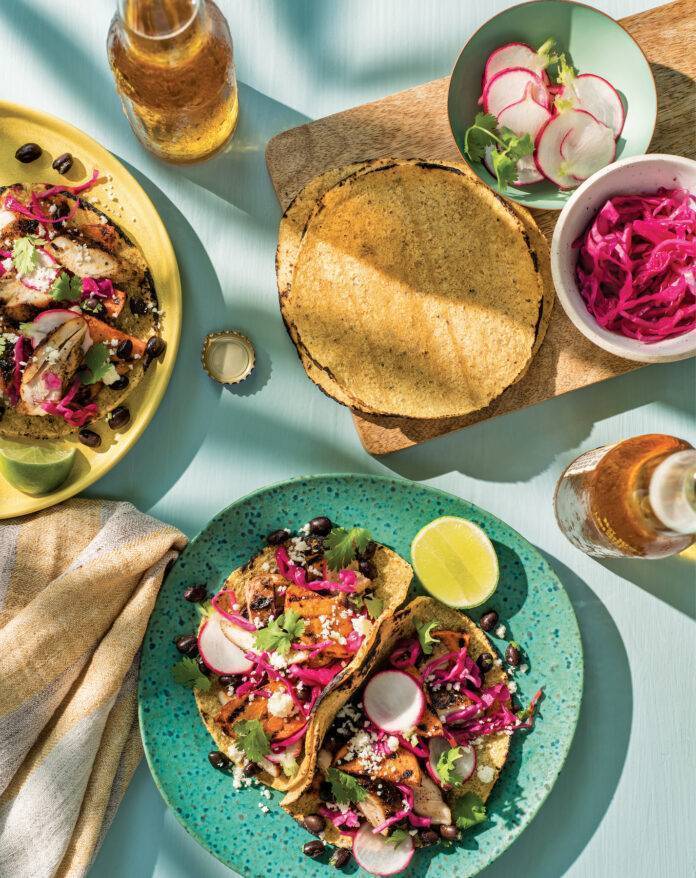 Grilled Chicken and Sweet Potato Street Tacos.