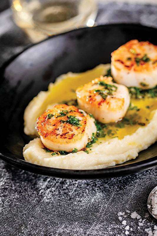 Scallops with Parsnip Puree