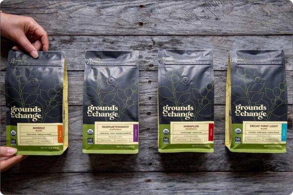Grounds for Change coffee sampler.