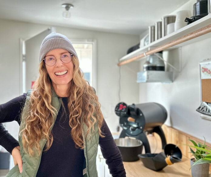 Heather Calatrello in her Coffee Shed.