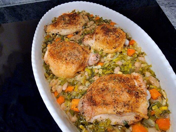 Roasted Chicken, White Bean Cassoulet