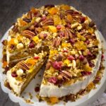 carrot cake served on a plate
