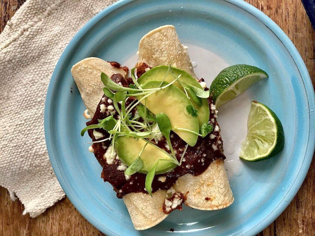 shrimp enchiladas with lime