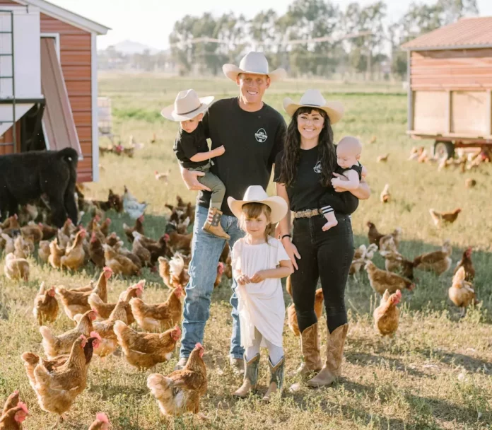 Luie and Chloe Nevarez at Happy Hens Farm in Ramona California