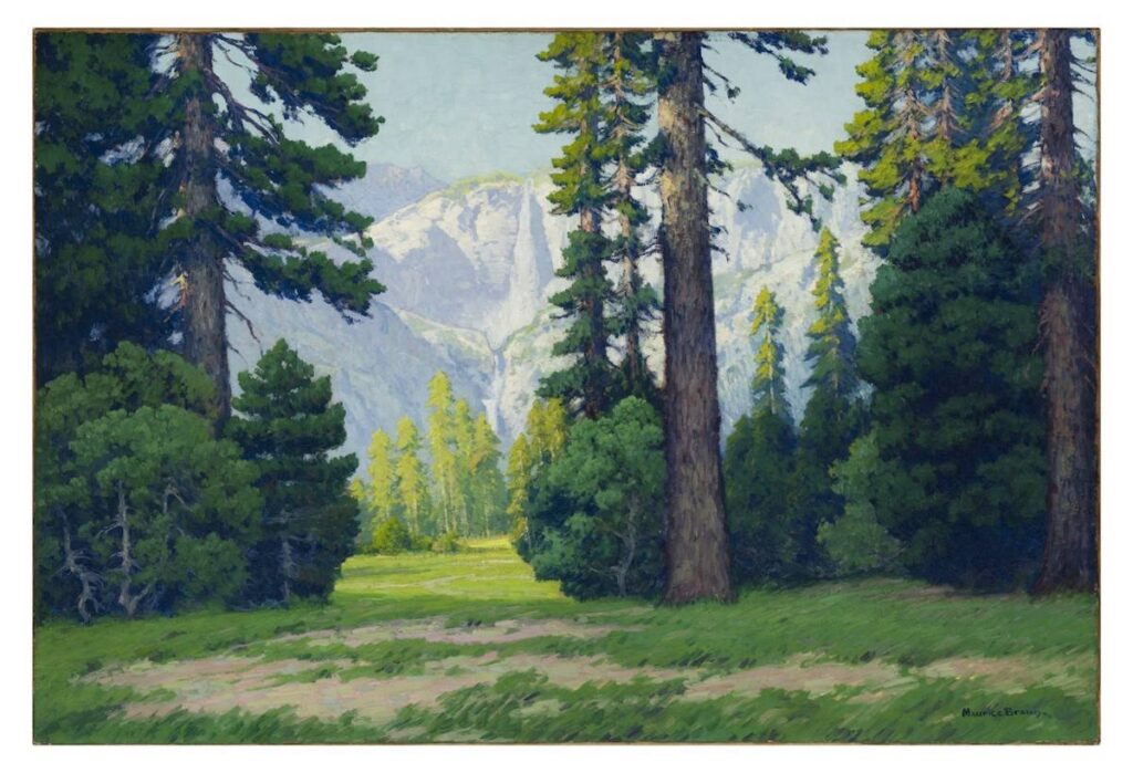 Maurice Braun, Yosemite Falls from the Valley, courtesy UCI Jack and Shanaz Langson Institute and Museum of California Art, Gift of The Irvine Museum