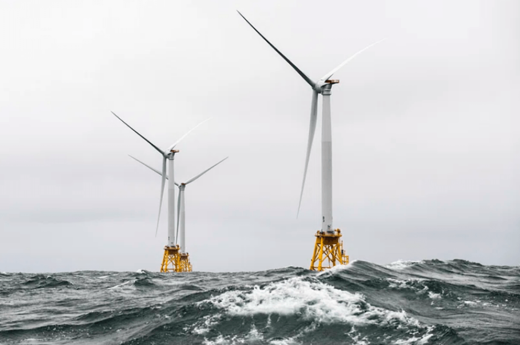 wind turbines in the ocean off block island