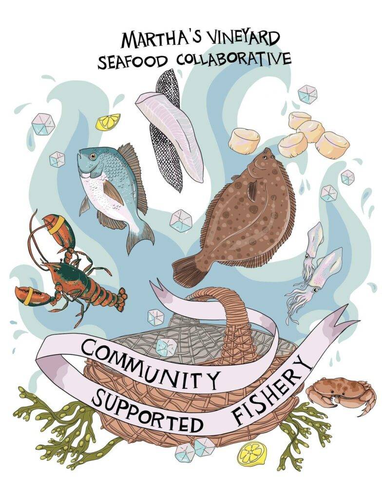 Community Supported Fishery poster. — Art by Sara Cannon