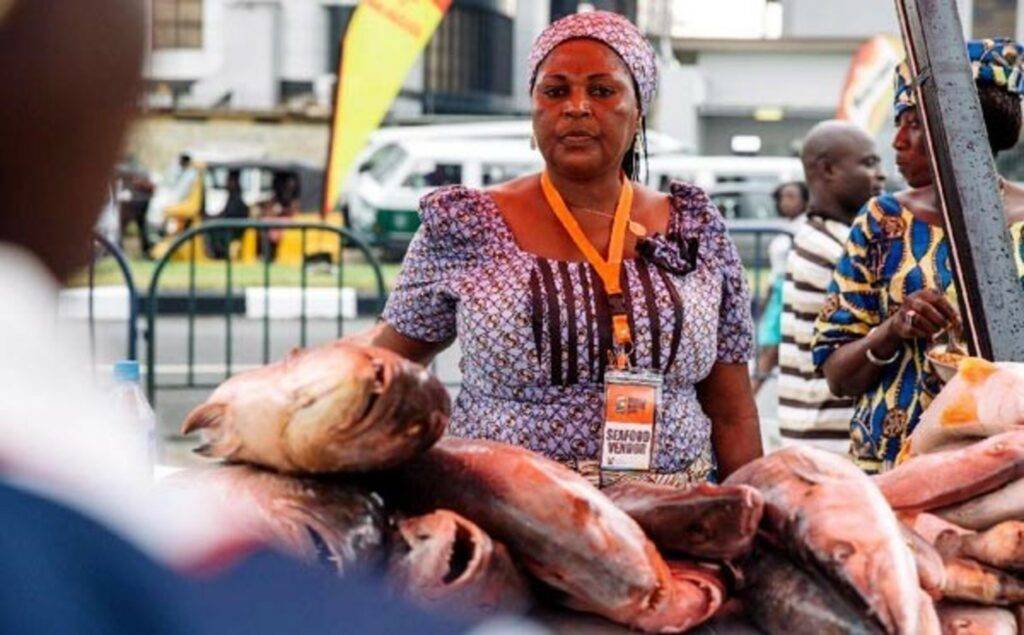 Indigenous vendors at Lagos Seafood Festival