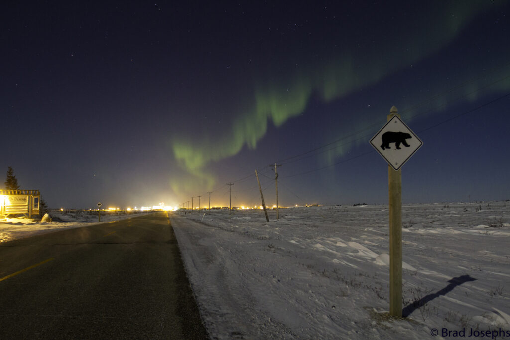 Northern lights decorate the skies in Churchill.
