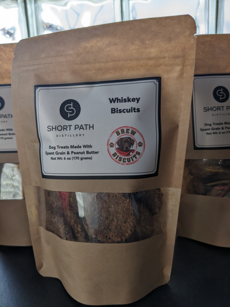 A bag of Short Path dog treats.