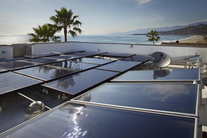 solar panels on rooftop in Santa Barbara