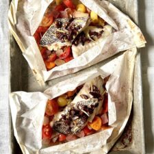 RECIPE: Summer Parchment-Wrapped White Fish With Olive Tapenade