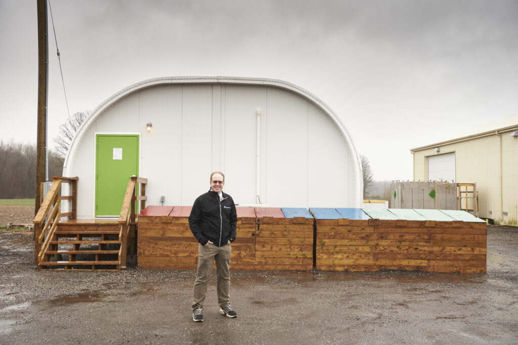 person standing in front of agrotunnel