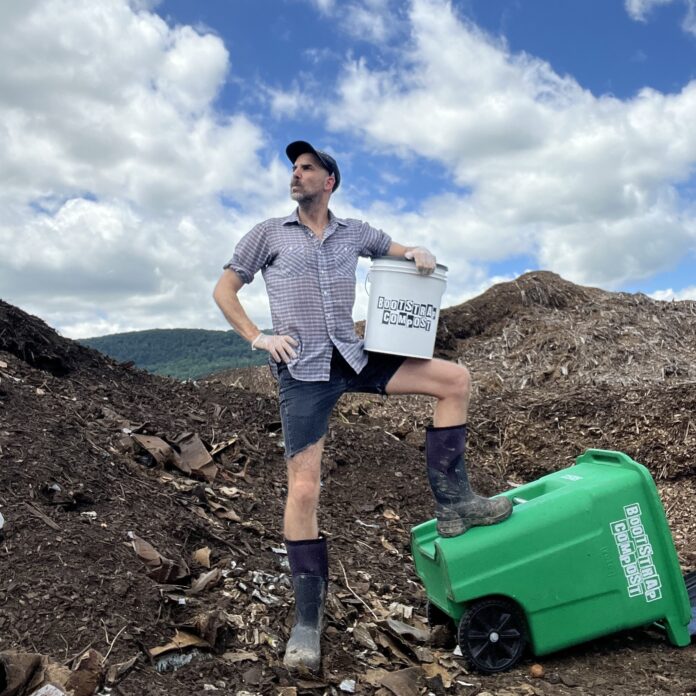 man standing on a farm