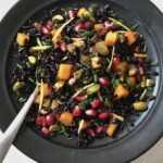 black rice salad stirred