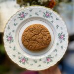 a gingersnap cookie on a plate