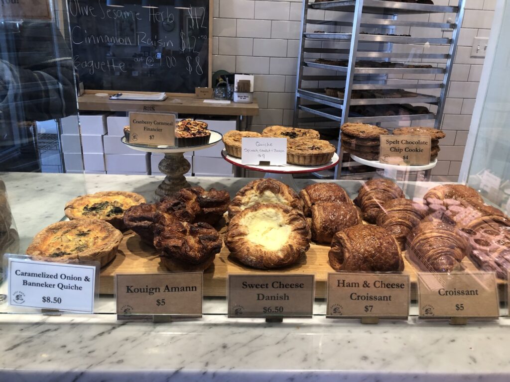 baked goods on display