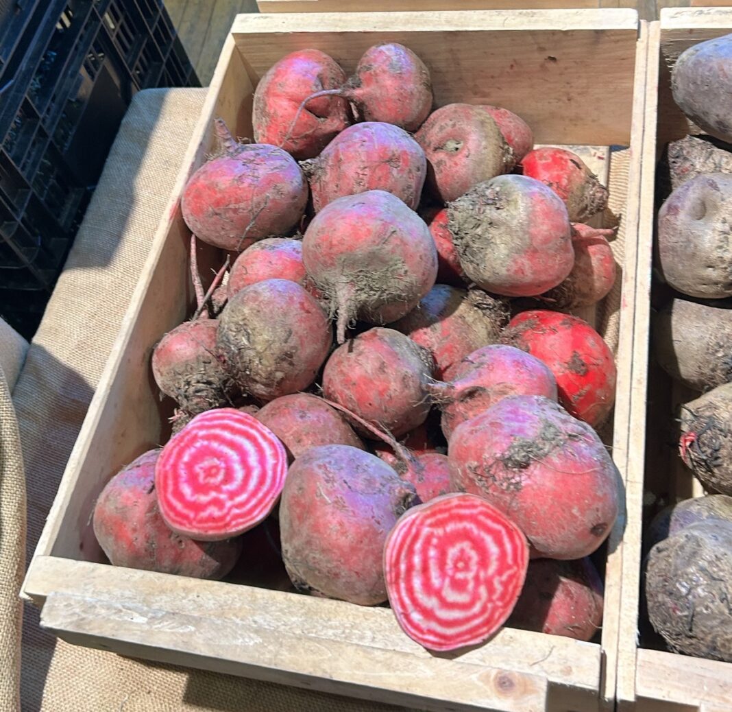 beets in a crate