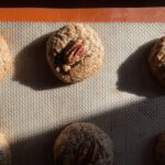 maple pecan cookies on baking sheet