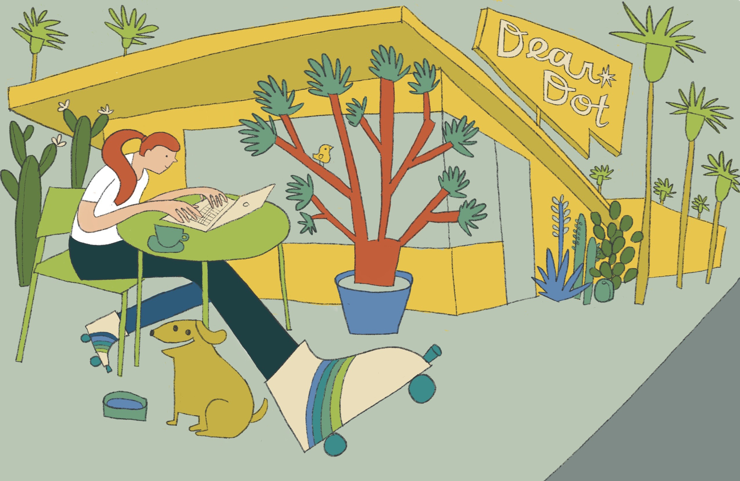 Elissa Turnbull illustration of Dear Dot in LA