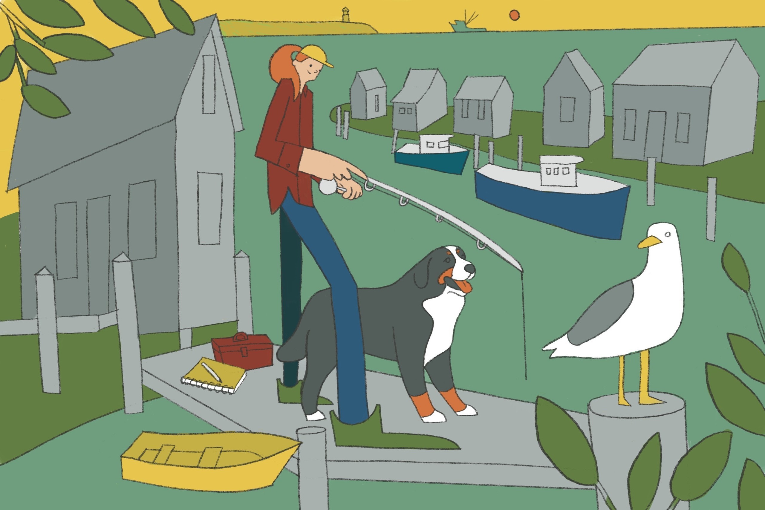 Elissa Turnbull illustration of Dear Dot on Martha's Vineyard