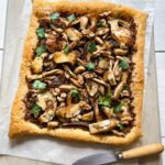 Wild Mushroom and Walnut Puff Pastry Tart