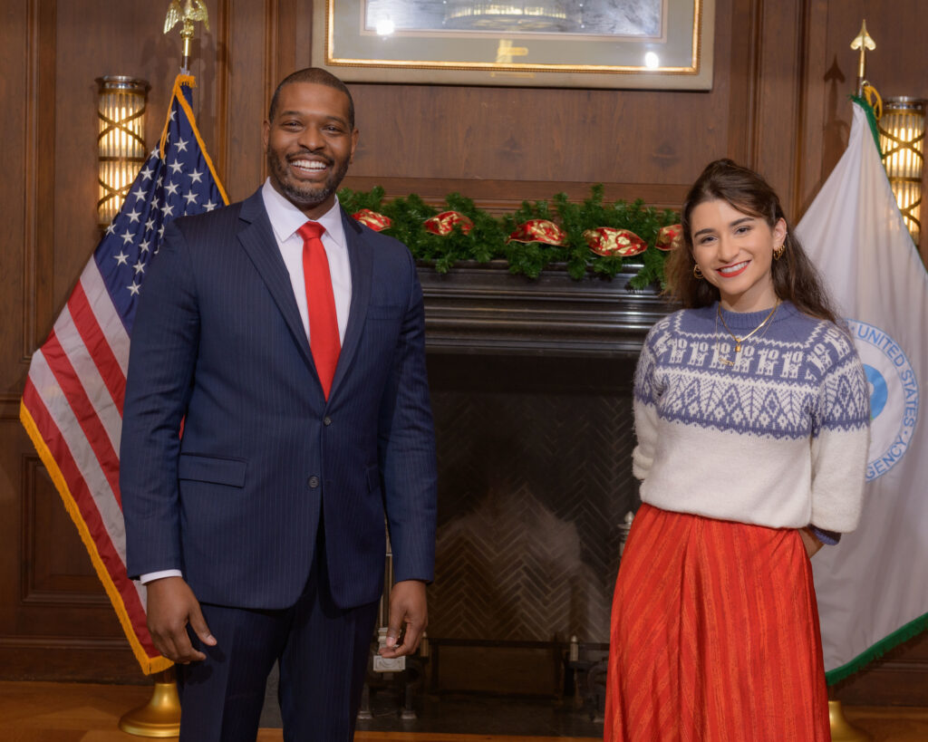 Amanda Cronin and EPA Administrator Michael Regan