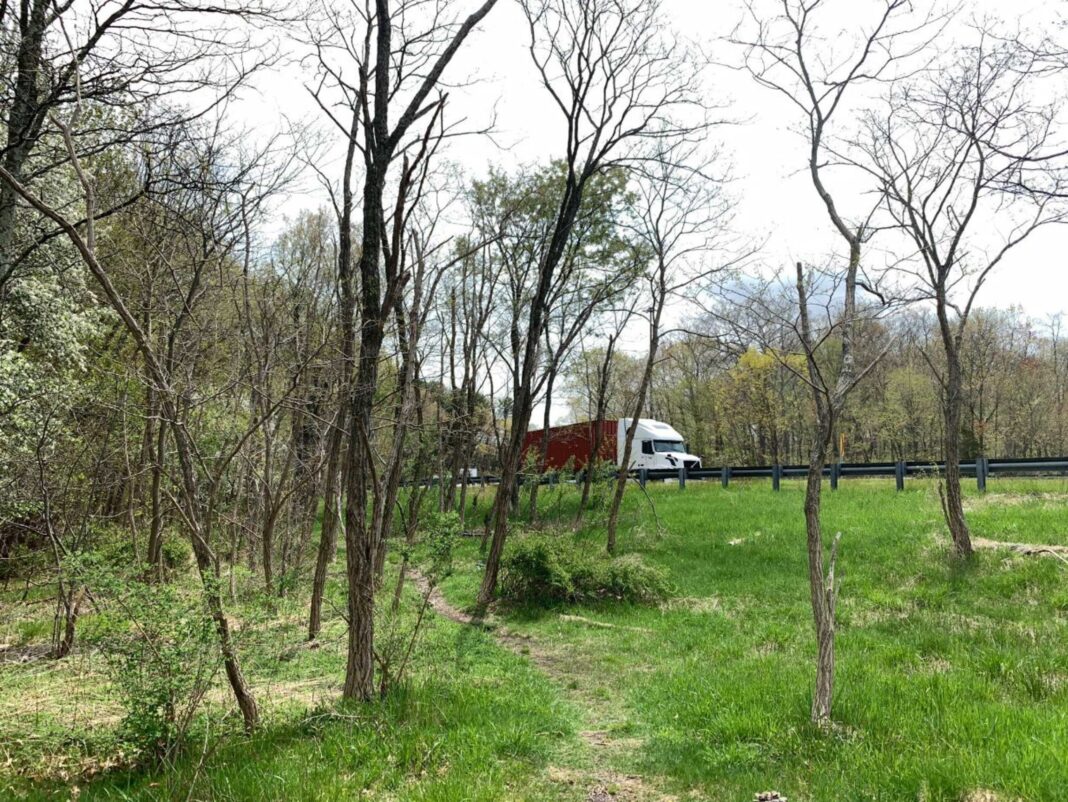 a truck on a highway in boston