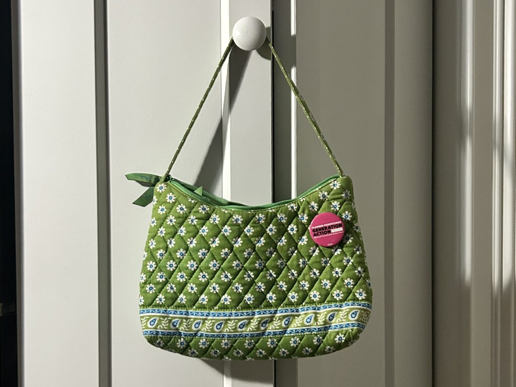 a green floral vera bradley