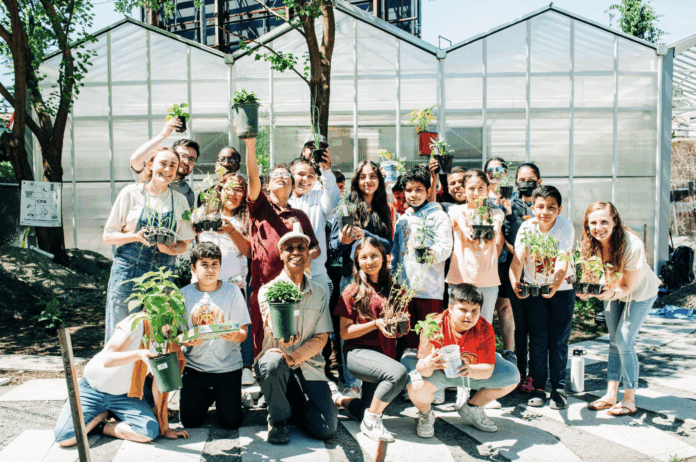 volunteers and staff at eastie farm