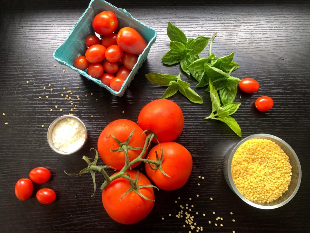 tomatoes and herbs and spices