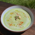 Chilled Asparagus Soup and Dungeness Crab Salad
