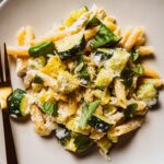 Zucchini and Yellow Squash Pasta With Lemon Ricotta