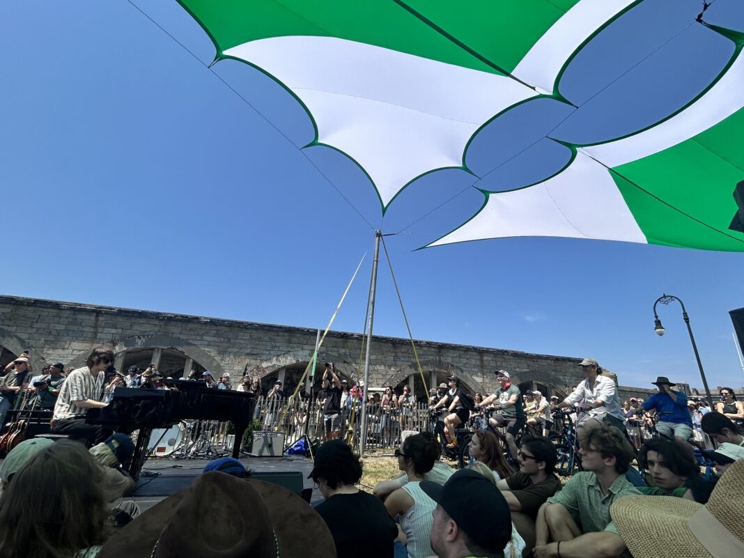 the bike stage at the newport folk festival