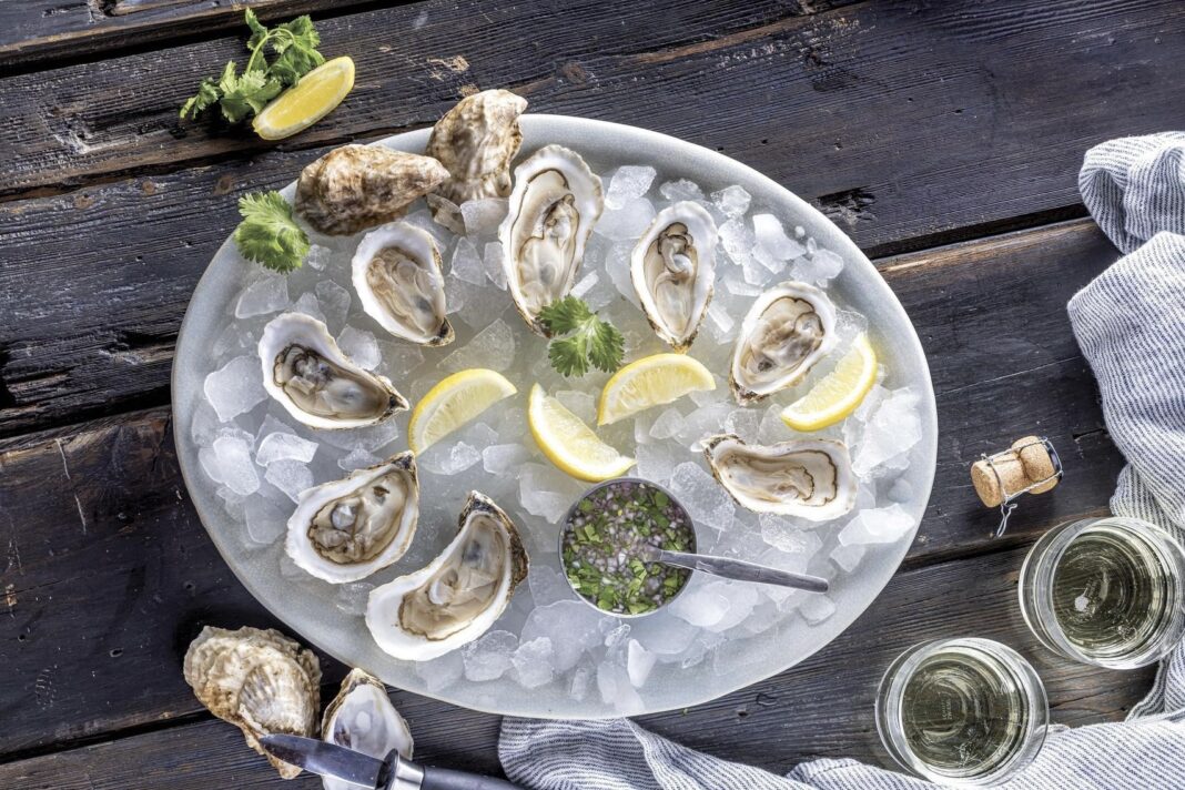 Oysters with Jenny’s Cilantro Lime Mignonette