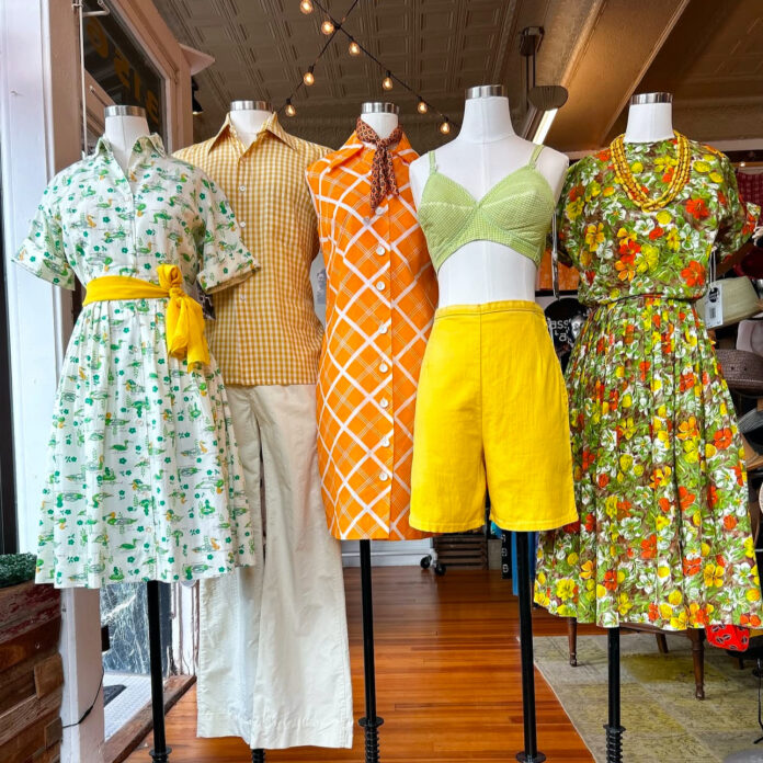 colorful vintage clothes from Assassin Vintage store