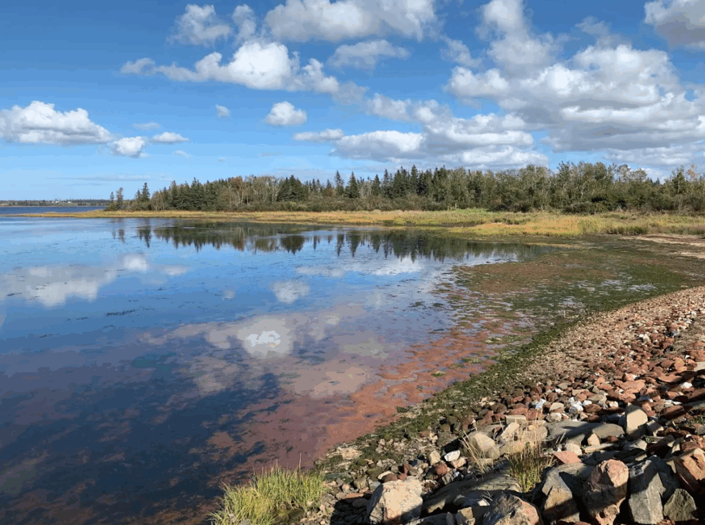 st peters bay on a slightly cloudy day