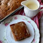 southern prune cake served on a plate