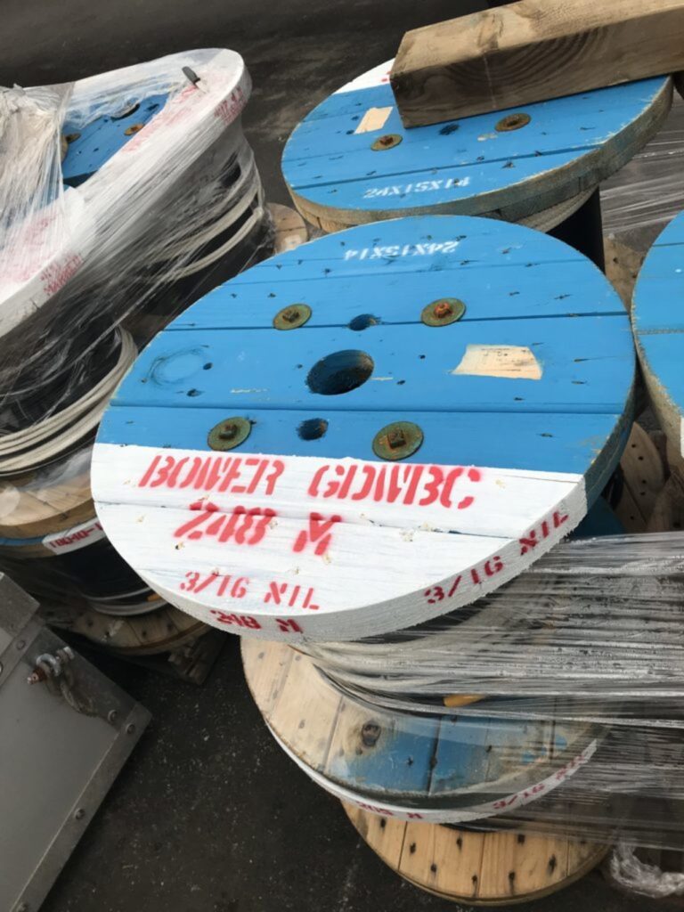 cable drums on board a research vessel