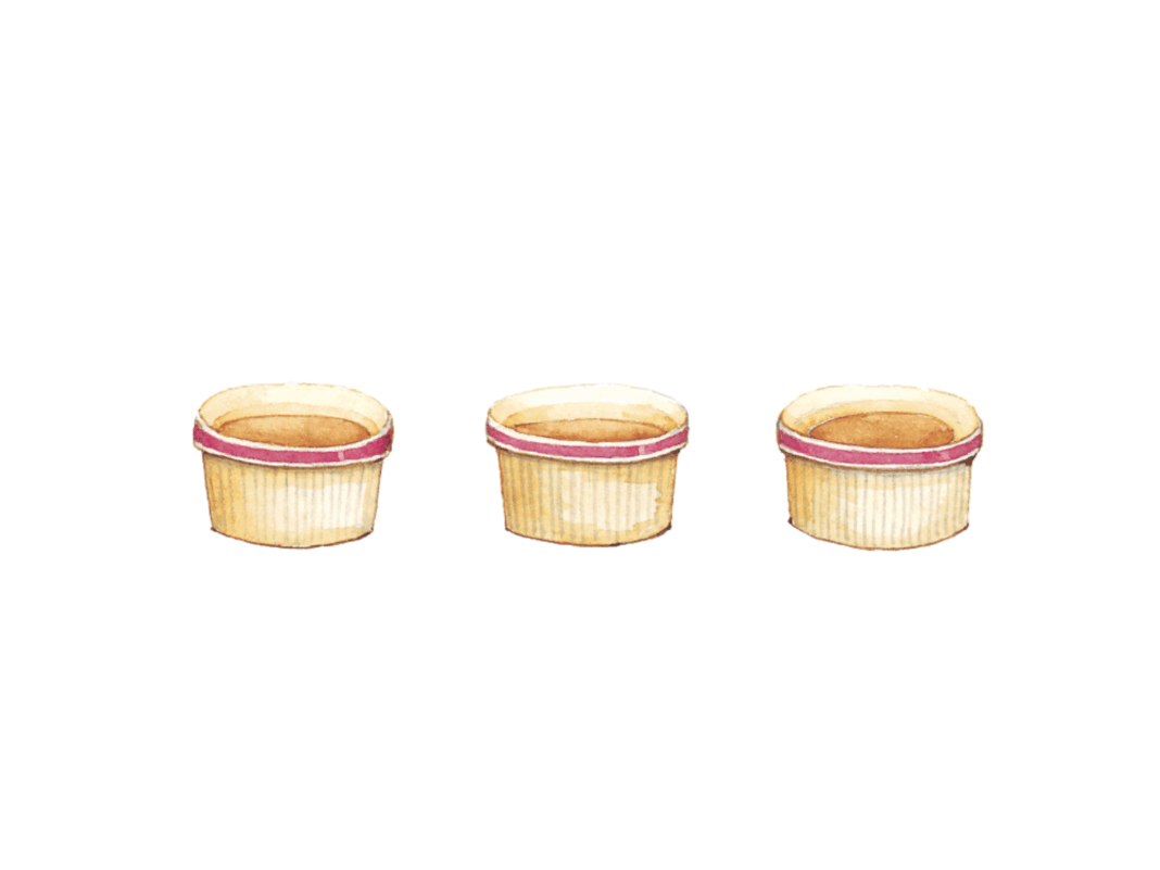 crème caramel drawing