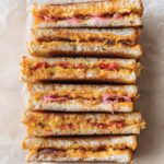 adult vegan grilled cheese with chili crisp