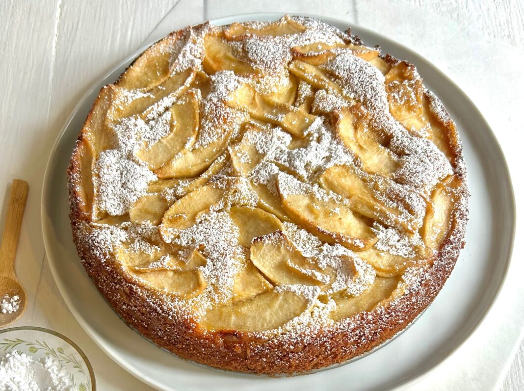 Apple, Triple Ginger, and Olive Oil Cake plated