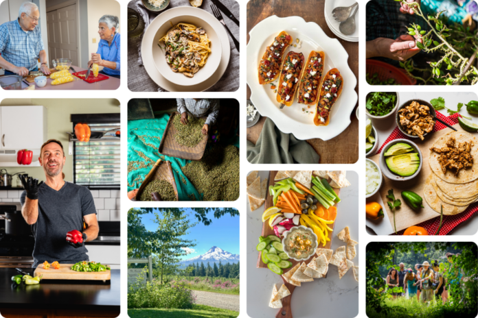 a collage of bluedot living kitchen photos