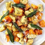 ricotta and herb gnocchi plated