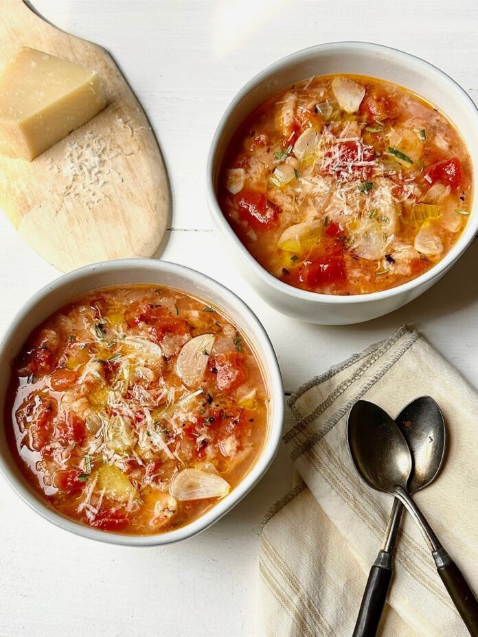 pappa al pomodoro soup served for two