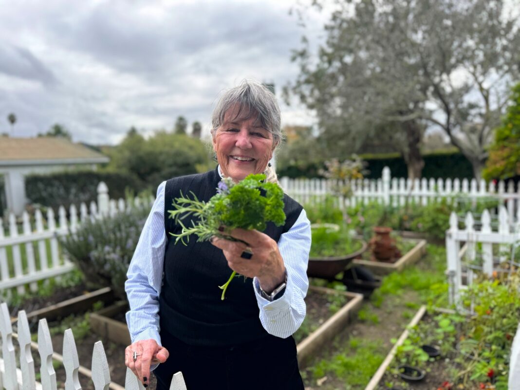 susan branch in her santa barbara garden