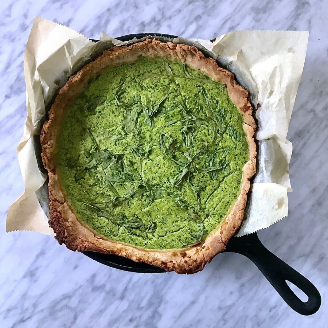 skillet ricotta quiche