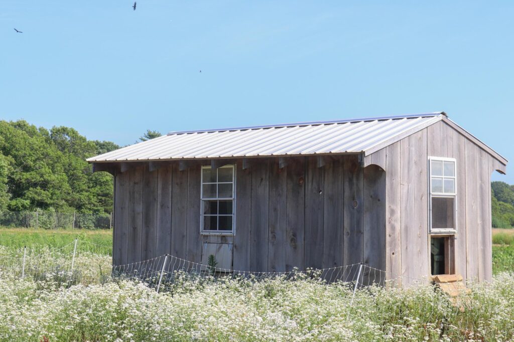 the exterior of island grown initiative's chicken coop