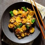 garlic broccoli-stem stir-fry