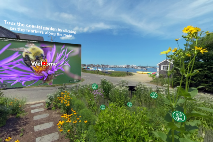 the view of a virtual garden